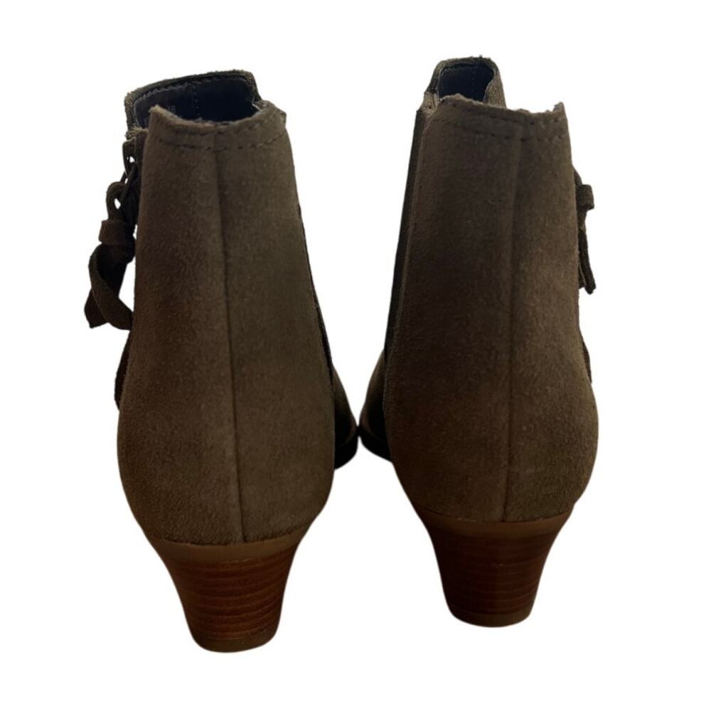 Cole Haan Hadlyn NWOT Women's Green Suede Ankle Boots Booties Side ZIp Size 8 B - Picture 4 of 7